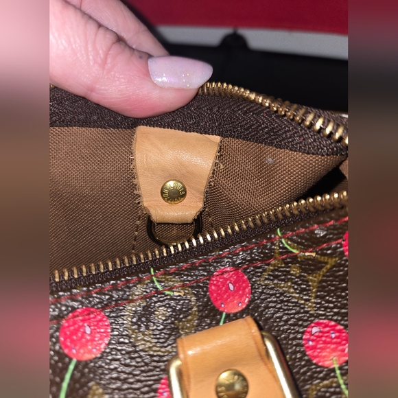 Louis Vuitton handbag Murakami Monogram brown Takashi Speedy Cherry - Picture 10 of 16